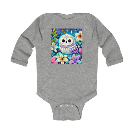 Enchanted Baby Owl Long Sleeve Bodysuit – Moonlit Lily Garden Design