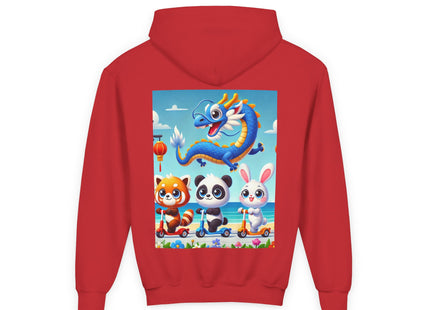 Seaside Scooter Friends Youth Heavy Blend Hooded Sweatshirt