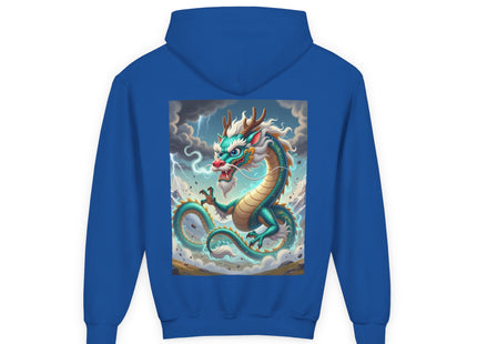 Tibetan Dragon in Battle Youth Heavy Blend Hooded Sweatshirt
