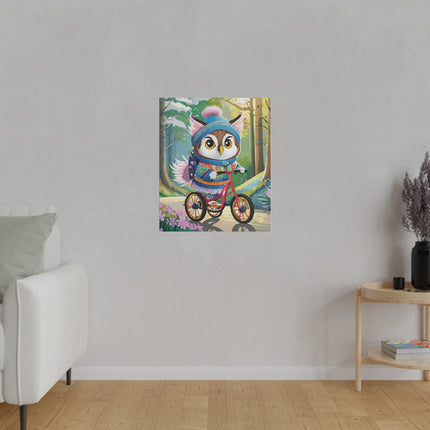 Baby Owl Matte Canvas, Stretched, 0.75"
