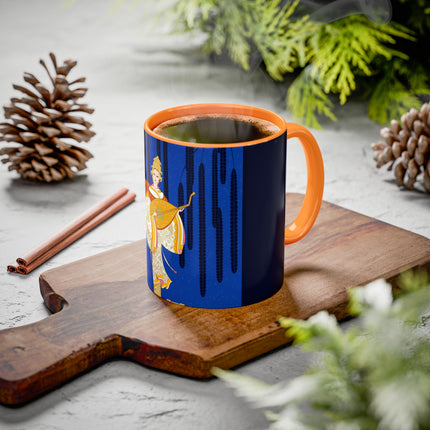 Celestial Melody Colorful Mug (11oz, 15oz) – Musical Grace, Starlit Beauty & Art Deco Elegance