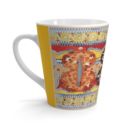 Reproduction of the Shield Frieze by Emile Gilliéron Latte Mug