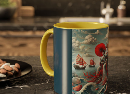 Ladies by the Quiet Sea Colorful Mugs (11oz, 15oz)