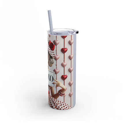 Fashionably Yours, XOXO Skinny Matte Tumbler, 20oz