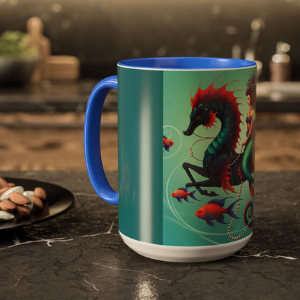 Mermaid & Sea Dragon Mug – Ocean Guardian & Mythic Beauty