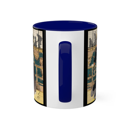 Japanese woman woodcut print by Kikukawa Eizan Colorful Mugs, 11oz