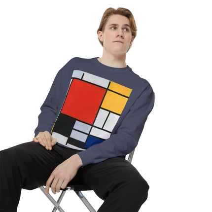 Composition with Red, Yellow, Blue, and Black by Piet Mondrian Garment-Dyed Sweatshirt