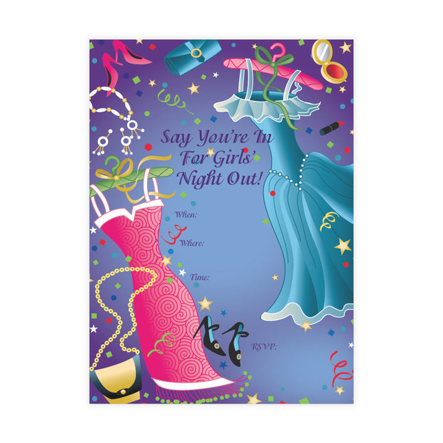 Girls Night Out Party Invitation! Bundles of 10, 30, 50 Pieces Available (envelopes included)