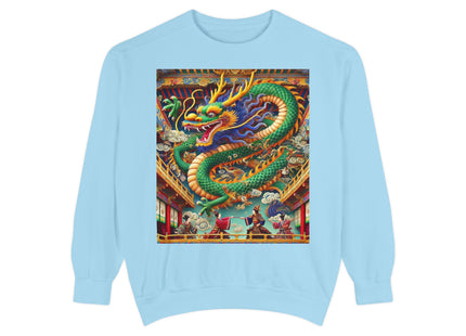 Tibetan Dragon Over Kabuki Duel Sweatshirt