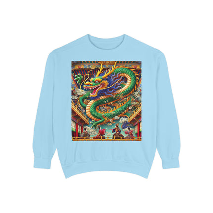 Tibetan Dragon Over Kabuki Duel Sweatshirt