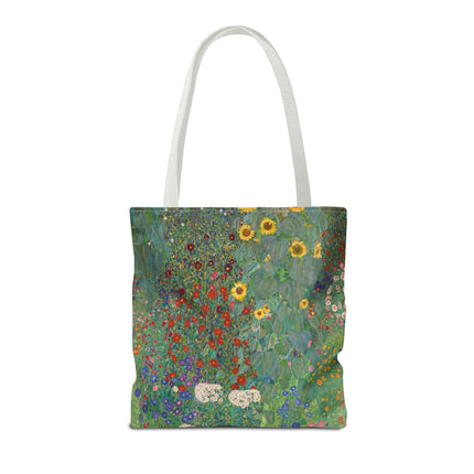 Farm Garden with Sunflowers by Gustav Klimt Tote Bag (AOP)