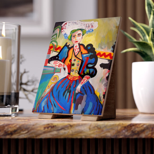 A Mulher by Amadeo de Souza-Carosa Ceramic Tile