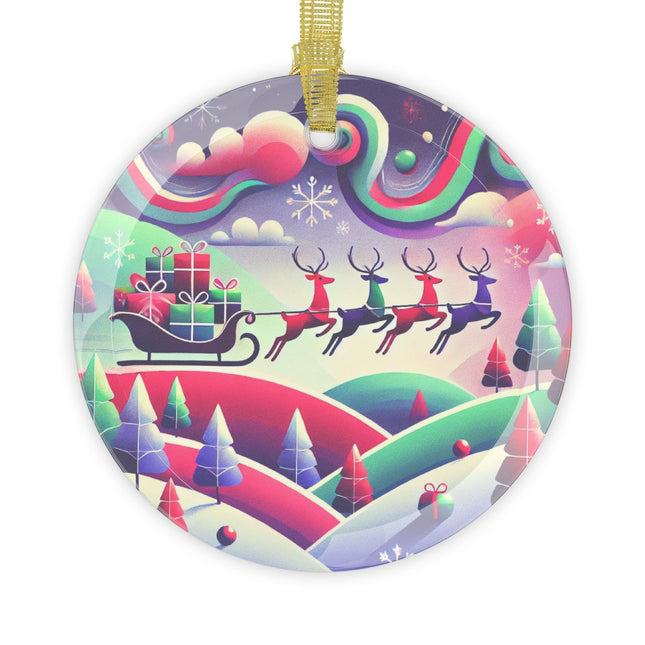 Festive Reindeer Flight Glass Ornament