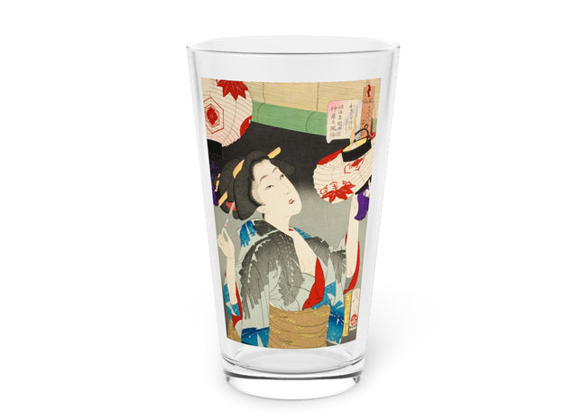 Looking Observant; The Appearance of a Kyoto Waitress of the Meiji Era by Tsukioka Yoshitoshi Glass, 16oz
