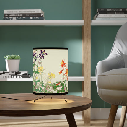 Aquilegia Flowers by Tanigami Kônan Tripod Lamp