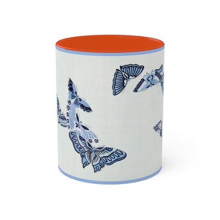One Thousand Butterflies by Kamisaka Sekka Colorful Mugs, 11oz