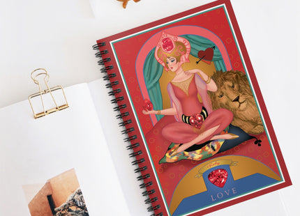 July & Ruby (from the Gem Series) by Sofia Chiostri Spiral Notebook - Ruled Line