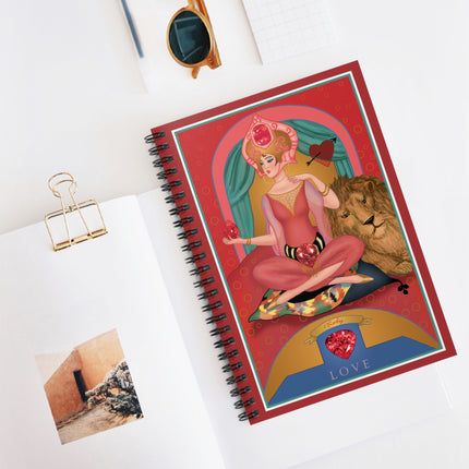 July & Ruby (from the Gem Series) by Sofia Chiostri Spiral Notebook - Ruled Line