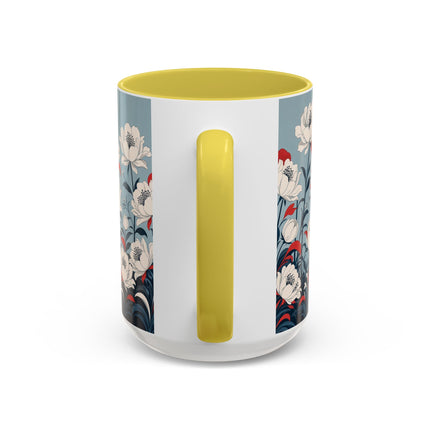 ❤️🌺 The Scarlet Parasol Spectacle Colorful Mug – Art Deco Fashion Elegance