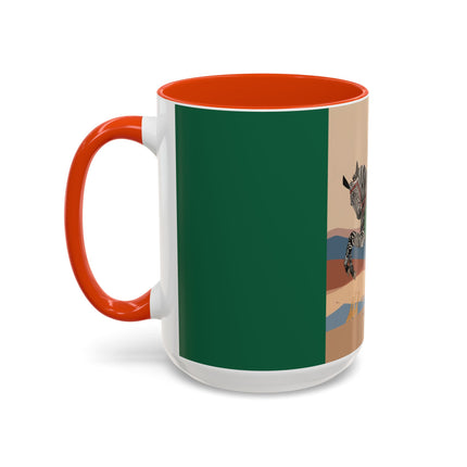 Zebra Rider Colorful Mugs – Safari Chic & Art Deco Adventure