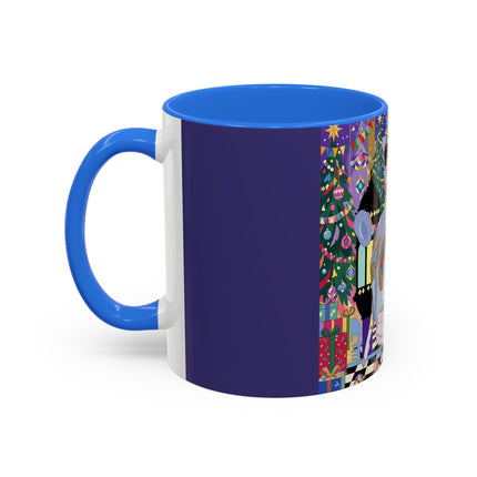 🎄✨ The Lady Of The Christmas Ornament Colorful Mug – Art Deco Holiday Fantasy