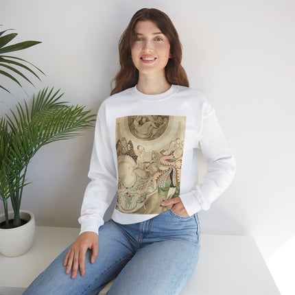 Sur talons rouges (On Red Heels) pl 01 by Gerda Wegener Heavy Blend™ Crewneck Sweatshirt