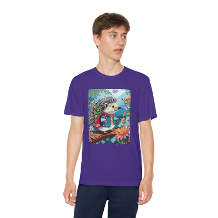 Cute Hedgehog Youth Competitor Tee – Garden Adventure & Whimsical Charm
