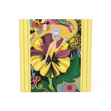Enchanted Pansy Elegance Note Cube