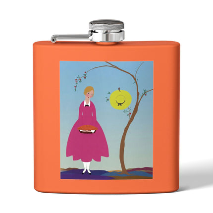 Apple Pie Day Stainless Steel Flask – Sweet Storybook Charm & Gentle Innocence