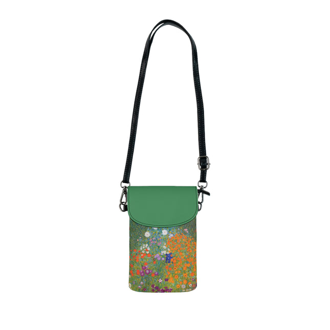 Cottage Garden by Gustav Klimt Small Cell Phone Wallet
