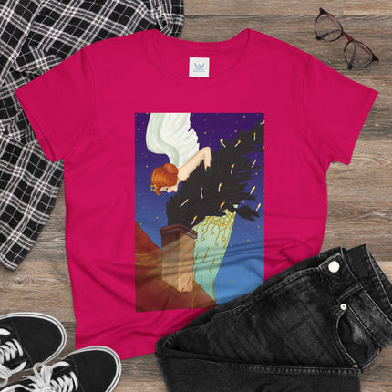 The Christmas Angel Women's Midweight Cotton Tee