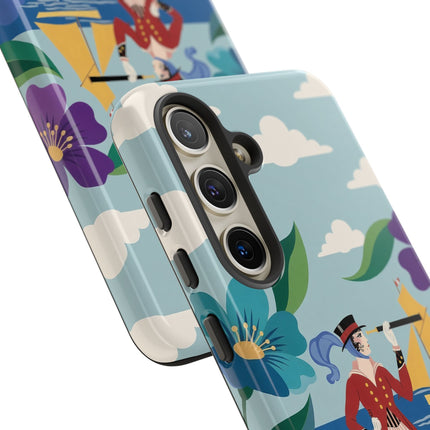 🌊🔭 The Lady Of The Seaside Lookout Phone Case – Art Deco Nautical Adventure