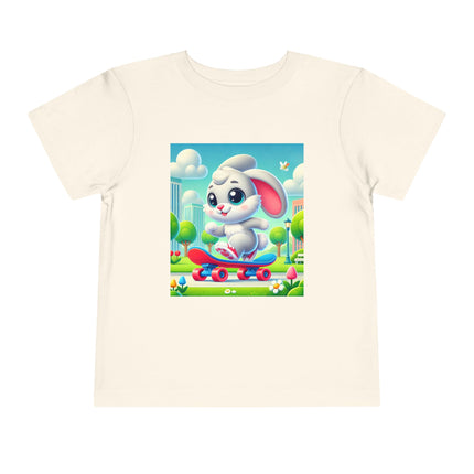 Skateboard Bunny Adventure Toddler Short Sleeve Tee