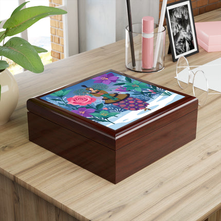 🌹❄️ The Holly Rose Of Winter Jewelry Box – Art Deco Christmas Garden