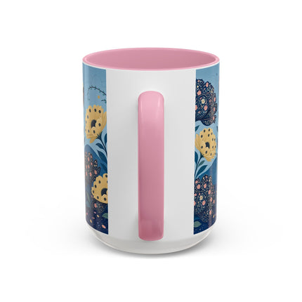 🌼🦋 The Enchanted Butterfly Garden Promenade Colorful Mug – Art Deco Floral Whimsy