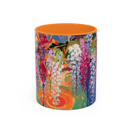 Golden Wisteria Elegance Colorful Mugs (11oz, 15oz)