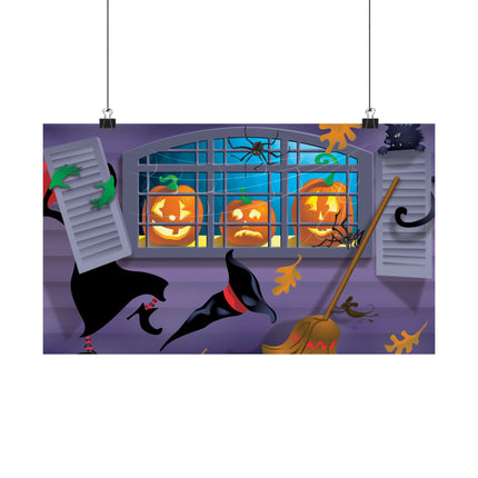 Whimsical Halloween Mischief Matte Horizontal Posters