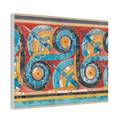S-Spiral Frieze – Classical Greek Wall Motif on Canvas