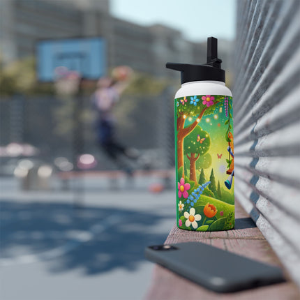 Robot Fairy Stainless Steel Water Bottle, Standard Lid