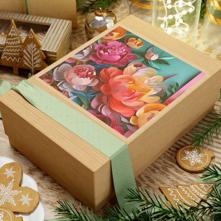 Peonies in Full Bloom Kiss-Cut Stickers (4 Sizes)