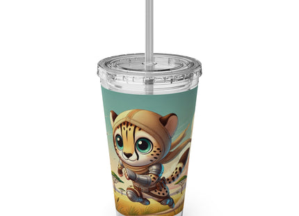 Swift Cheetah Sunsplash Tumbler with Straw, 16oz