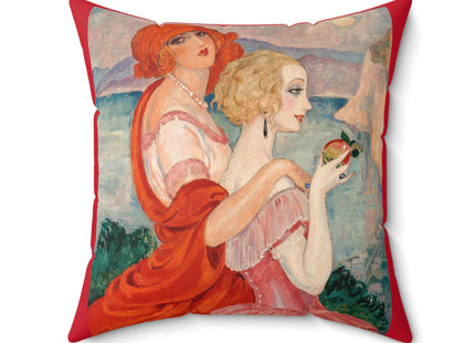 Sur la Route d'Anacapri by Gerda Wegener Spun Polyester Square Pillow