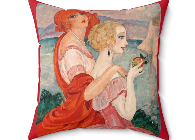 Sur la Route d'Anacapri by Gerda Wegener Spun Polyester Square Pillow
