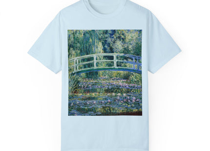 Water Lilies and Japanese Bridge by Claude Monet Unisex Garment-Dyed T-shirt