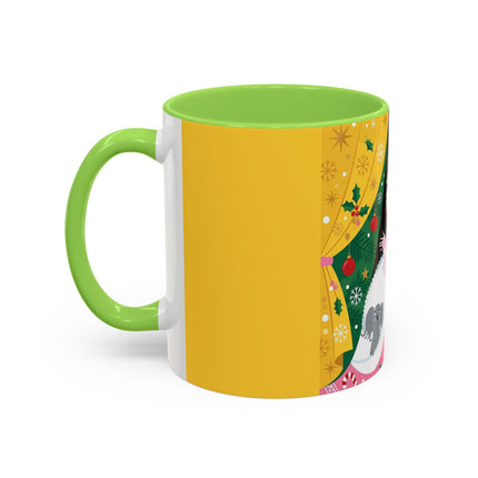 💌🎄 The Christmas Letter Of Holly House Colorful Mug – Whimsical Art Deco Holiday Charm
