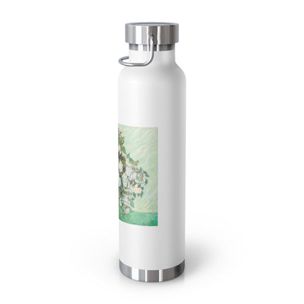 Roses by Vincent Van Gogh Copper Vacuum Insulated Bottle, 22oz