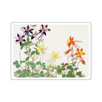 Aquilegia Flowers by Tanigami Kônan Kiss-Cut Stickers (4 Sizes)