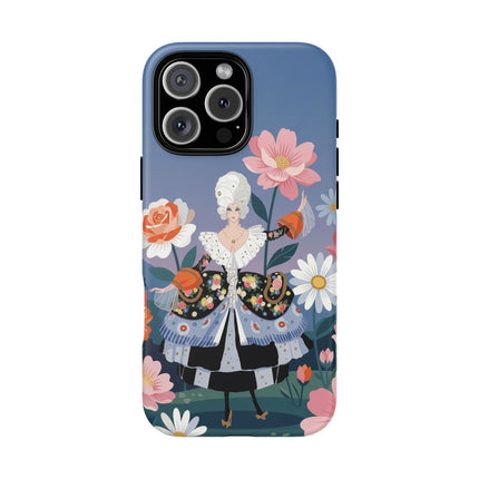 🌸🎀 The Grand Floral Promenade Phone Case – Art Deco Fashion Fantasy