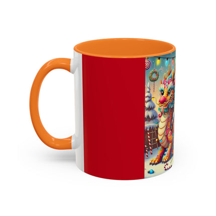 Playful Dragon's Christmas Colorful Mugs (11oz, 15oz)