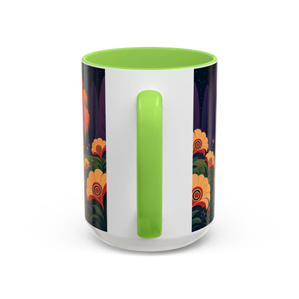 🌙🌼 The Moonlit Floral Dancer Colorful Mug – Art Deco Garden Fantasy